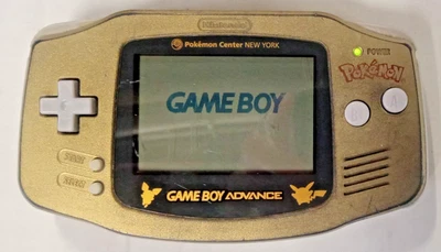 Nintendo Game Boy Advance AGB-001 Pokemon Center New York, Edición Dorada, Probado Foto 1 de 4