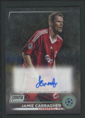 2023 JAMIE CARRAGHER AUTO TOPPS CHROME STADIUM CLUB UEFA CHAMPIONS LEAGUE - Image 1 of 2