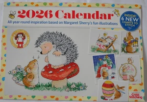Margaret Sherry Designs Calendar 2026 With 6 Charming Animal Cross Stitch Charts - Picture 1 of 4