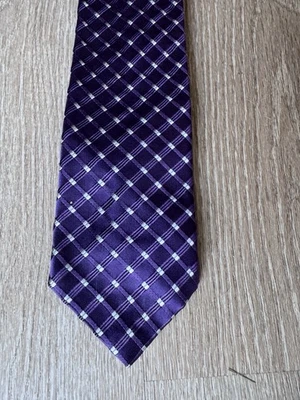 Corbata de cuello de seda púrpura para hombre Tommy Hilfiger de colección EE. UU. Foto 1 de 4