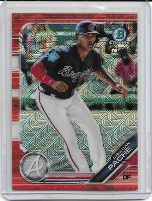 2019 Bowman Mega Box Christian Pache ORANGE Mojo Refractor #'d 21/25 - Image 1 of 2