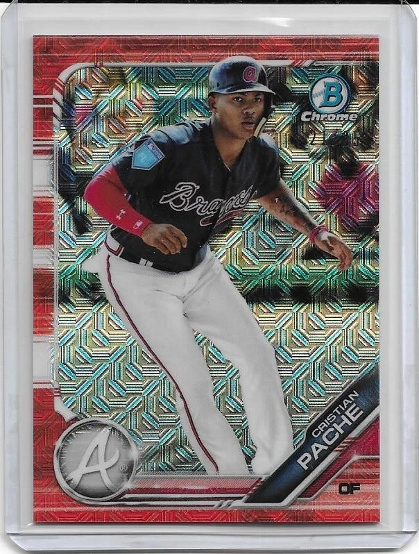 2019 Bowman Mega Box Christian Pache ORANGE Mojo Refractor #'d 21/25 - Image 1 of 2