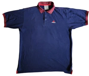 Polo Adidas vintage blu navy con bordo colletto rosso - taglia XL - Foto 1 di 6