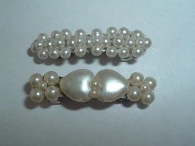 ВИНТАЖНЫЙ МАЛЕНЬКИЙ ИСКУССТВЕННЫЙ ЖЕМЧУГ ЗАКОЛКИ ВВЕРХ СДЕЛАТЬ ВОЛОС АКСЕССУАР - Изображение 1 из 2