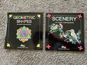 Scenery & Geo Shap Malbuch für Erwachsene/geometrisch kreativ ruhig Studios neu - Bild 1 von 4
