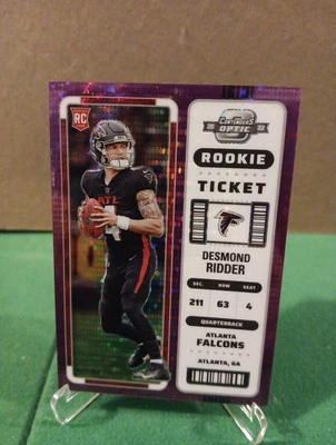 2022 PANINI CONTENDERS OPTIC Purple Pulsar  03/26 #70 DESMOND RIDDER ROOKIE RC  - Image 1 of 3