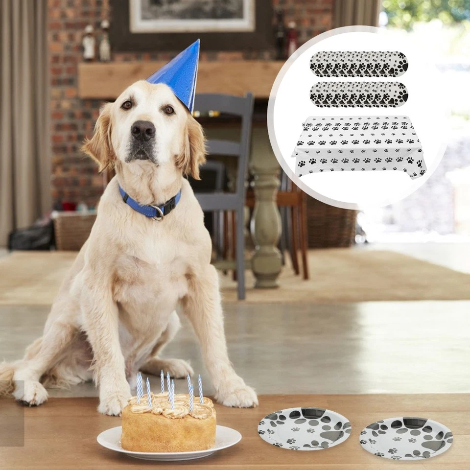  1 plaque de patte de chien Set Dog sur le thème des décorations de fête pour - Photo 1/4