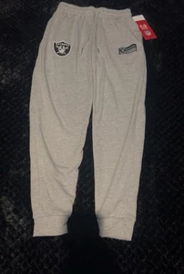 Las Vegas Raiders Pants Women Small Gray Tear Away Track Sweatpant Snap Oakland - Picture 1 of 4