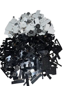 Lot Of 795 Lego Black And Gray Parts Pieces Bricks Plates Technic Slopes Special - Picture 1 of 6
