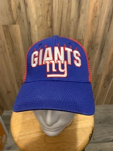 Cappello camionista snapback York Giants NFL blu rosso maglia posteriore blu ricamato nuovo senza etichette - Foto 1 di 5