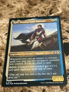 RAFF, WEATHERLIGHT STALWART Magic MTG March of the Machine Etched Foil - Picture 1 of 2