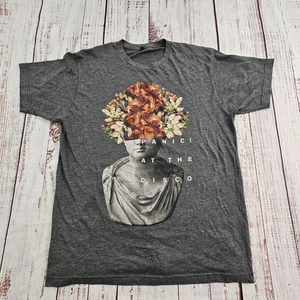 Panic at the Disco Gray Short Sleeve Cotton Blend T-Shirt Men's L - Picture 1 of 10