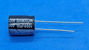Elko, radial, 10µF (10uF) / 400V / 105°C, 5 Stk. (Ø10x13,5mm) - Samxon KM - Bild 1 von 1