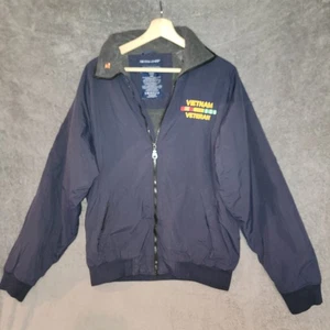 Devon & Jones Vietnam Veteran Jacket Size M – Navy Nylon Fleece Lined - Picture 1 of 4