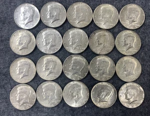 20 Kennedy 40% Silver Halves. 40% Silver. All 1969 . - Picture 1 of 4