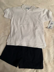 Conjunto polo y corto de algodón Letop para niños talla 4T nuevo con etiquetas - Imagen 1 de 3