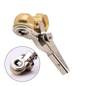 Inflator Valve 1/4\\\'\\\'Car Hose Ball Tire Tyre Barb Clip-On Valve Connector - Picture 1 of 12
