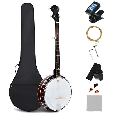 GAINOOM 5-string Banjo 39" Full Size Banjo Kit w/ 24 Bracket Remo Head & Digital Tuner