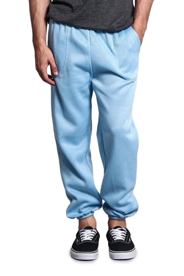 New Men's GYM Workout Basic Elastic Cuff Fleece Sweatpants  Small-5xl - HILLSP  - Image 1 of 1