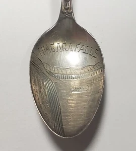 Sterling Silver Souvenir Spoon - Niagara Falls - Engraved & Monogrammed - FL1025 - Picture 1 of 8
