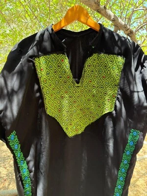 Vintage Handwoven Palestinian Thobe  - Old Traditional Embroidered Tatreez Dress - Image 1 of 4