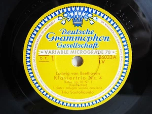 2x 78rpm TRIO SANTOLIQUIDO - BEETHOVEN GEISTERTRIO - ORIG. DEUTSCHE GRAMMOPHON - Picture 1 of 1