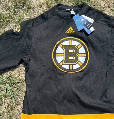 Authentic NHL Apparel Boston Bruins adidas Aeroready Crewneck Sweater Jersey Cover