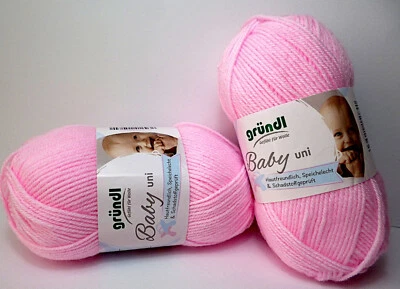 Wolle zum Stricken Babywolle 50g uni Fa.Gründl pflegeleicht Stricken und Häkeln