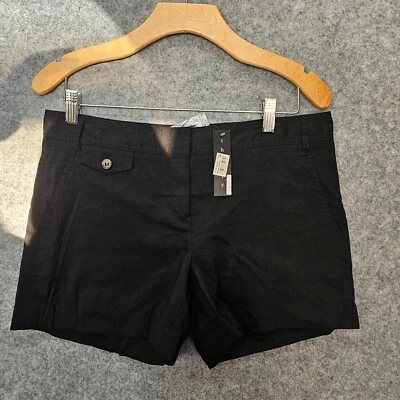 Pantalones Cortos de Lino Negro para Mujer Medianos THEORY Trudie Elastizados Norm Vacay 32/4 NUEVOS $136 Foto 1 de 4