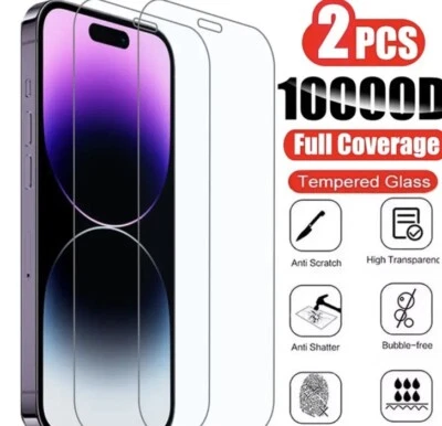 Two piece tempered glass, iPhone, screen - Image 1 of 4