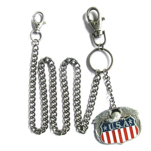USA Eagle Schlüsselkette Walletchain United States USA US Flag of America - Picture 1 of 1