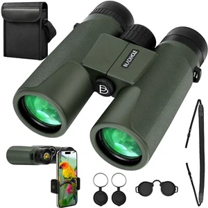 High Power 12 X 42 Binoculars Center Focus Compact Bird Watching Telescopes UK - Picture 1 of 12