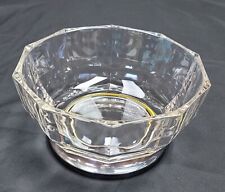 Vintage Italy Cut Glass Bowl With Silver Plated Base