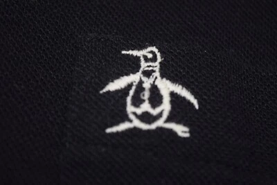 Camisa Pingüino De Colección Grand Slam Munsingwear Talla M/L Años 70 80 Negro Blanco Rojo Borde Foto 1 de 4