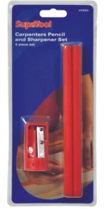 SupaTool DIY Carpenter's Joiners Tool Lead Pencils and Sharpener 5 Piece Set - Picture 1 of 1