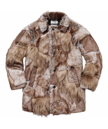 Cappotto pelliccia sintetica patchwork Supreme MM6 Maison Margiela Medium Nuovo M✨
