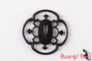 Flower Iron Tsuba Hand guard For Japanese Katana Wakizashi Sword maintenance - Picture 1 of 1