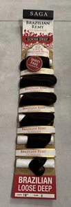 SAGA BRAZILIAN REMY 100% HUMAN HAIR LOOSE DEEP 18'' #2 - Picture 1 of 1