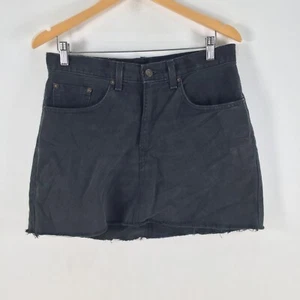 Levi's skirt womens 12 denim black mini cotton zip fly 103036 - Picture 1 of 9