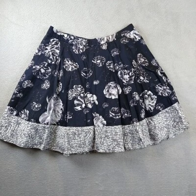 Falda acampanada Prabal Gurung para mujer 10 negro blanco estampado floral x círculo objetivo Foto 1 de 4