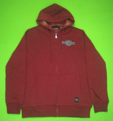 Harley Davidson Men's Bar & Shield Lined Hoodie Russet Brown - Sz S (96033-23VM) - Image 1 of 4