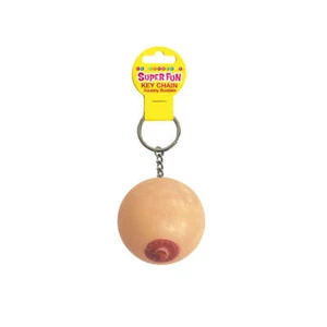 Super Fun Key Chain - Squishy Boob - Novelty Keychain - Picture 1 of 2