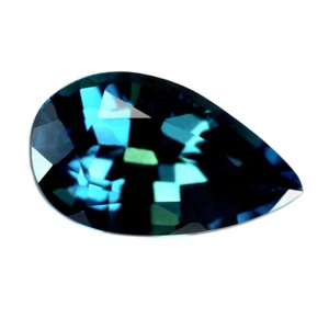 Certified Natural Unheated Teal Sapphire 0.76ct VVS Clarity Madagascar Pear - Picture 1 of 3