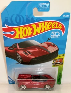 2018 HOT WHEELS 50th ANNIVERSARY 1:64 HW EXOTICS 2/10 RED '17 PAGANI HUAYRA - Picture 1 of 12