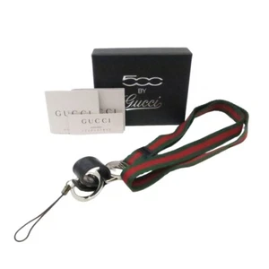 Authentic GUCCI Sherry Line Strap Fiat500 Green Cotton #36633841 - Photo 1 sur 8