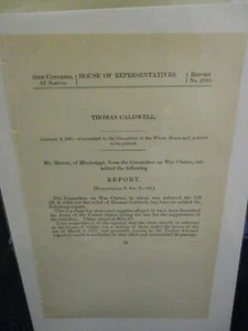 Government Report 1901 Thomas Caldwell Committee War Claims U.S. Army Supplies - Picture 1 of 1