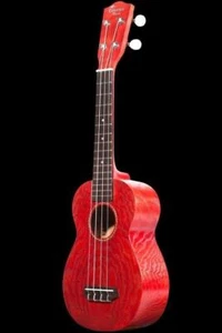 Ohana Model SK-15W RD Red Soprano Size All Willow Ukulele with Gig Bag - BLEM - Picture 1 of 3