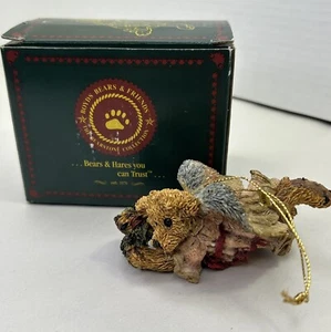 Boyds Bears Ornament Hope the Angel Bear with Wreath Retired with Box Vintage  - Picture 1 of 4