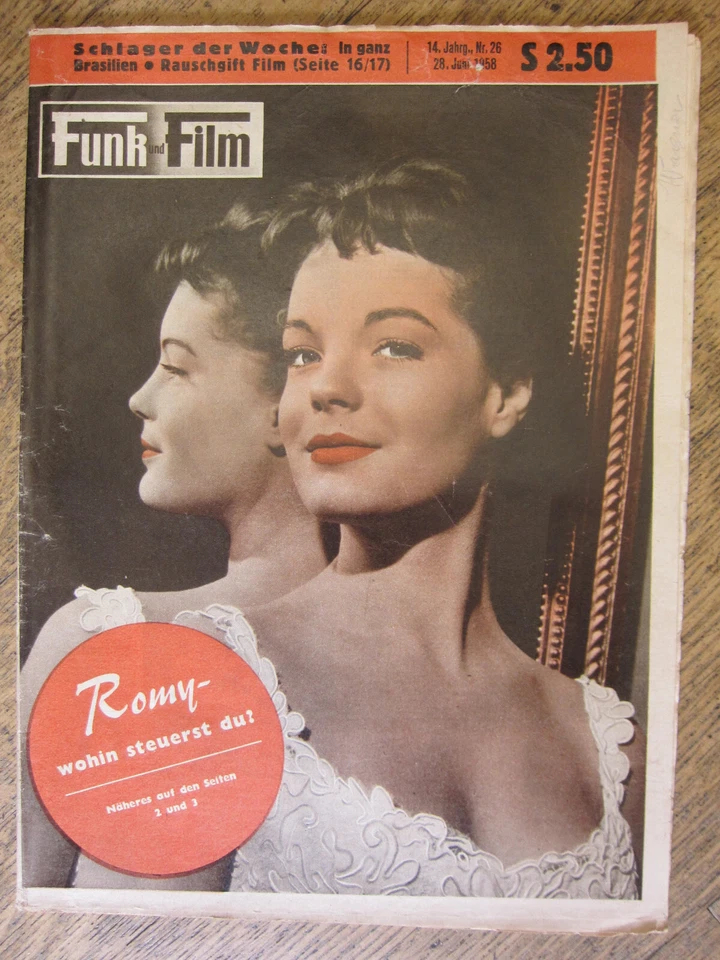 FUNK UND FILM 26/1958 – ROMY SCHNEIDER, ANTHONY PERKINS, VITTORIO DE SICA $$$$$$ - Image 1 of 1