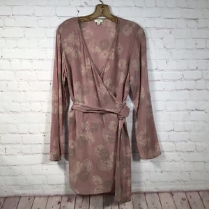 J Jill Rose Wickel Kimono Gürtel Oberteil halbtransparent Damen M Langarm leicht - Bild 1 von 6